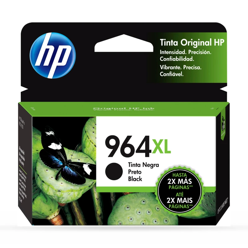 Cartucho HP 964XL Alto Rendimiento Negro Original, 2000 Páginas 3JA57AL