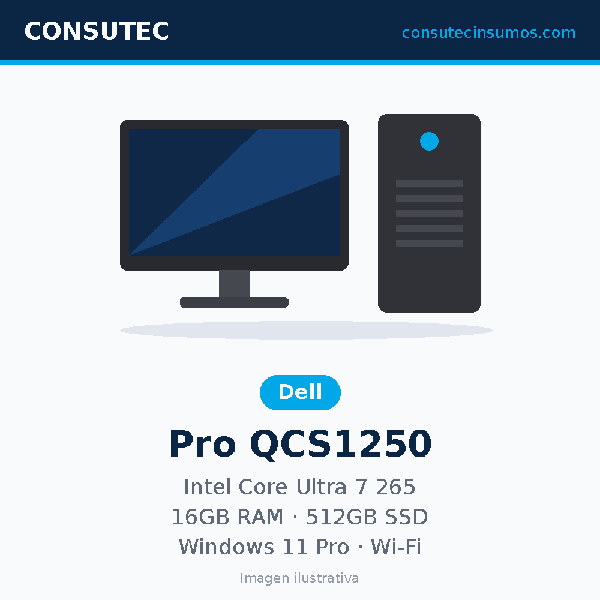 Computadora Dell Pro QCS1250 YDHJD