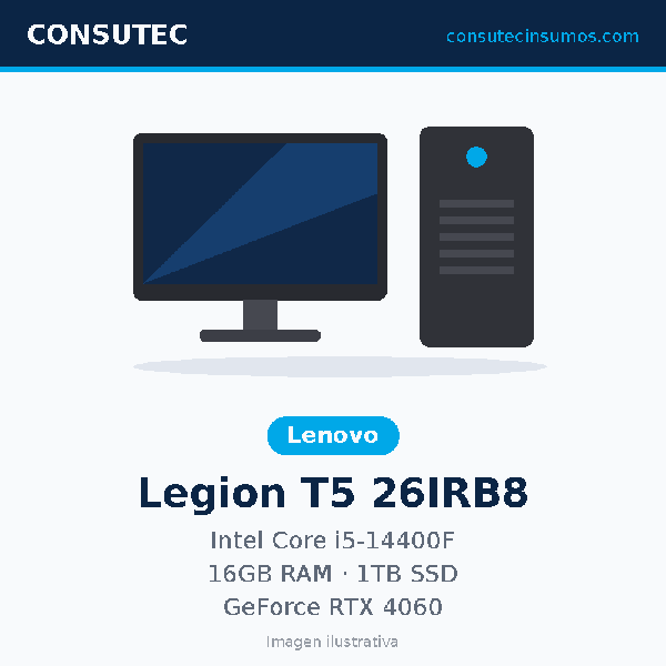 Computadora Lenovo Legion T5 26IRB8 90UU00WTPT