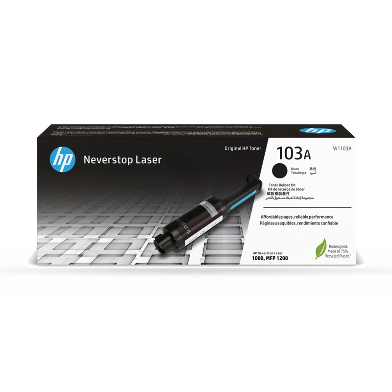 Kit de Recarga de Tóner HP Neverstop Laser 103A Negro Original, 2,500 Páginas W1103A