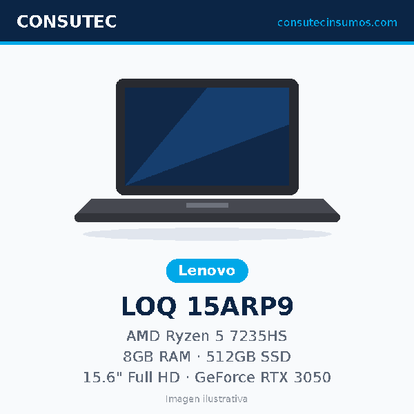 Laptop Lenovo LOQ 15ARP9 83JC007CLM