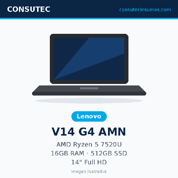 Laptop Lenovo V14 G4 AMN 82YT00Q7LM
