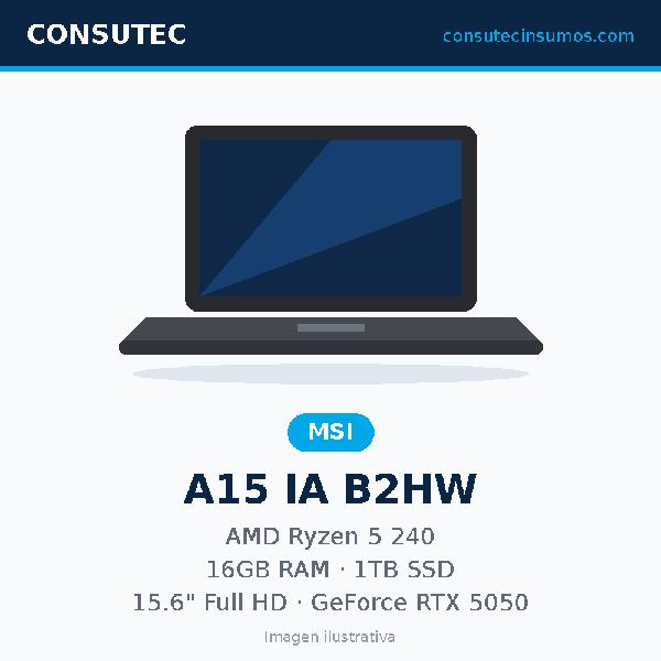 Laptop MSI A15 IA B2HW 9S7-15QL42-220