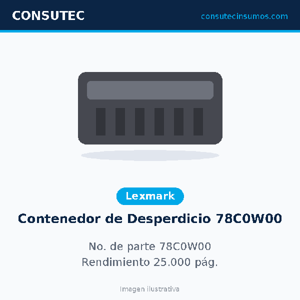 Lexmark Contenedor de Desperdicio 78C0W00
