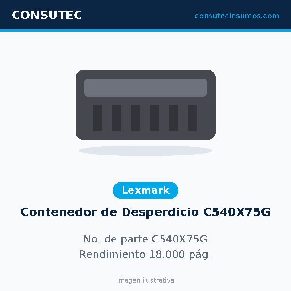 Lexmark Contenedor de Desperdicio C540X75G