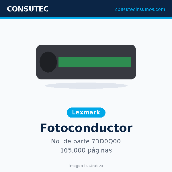 Lexmark Fotoconductor 73D0Q00, 165,000 páginas