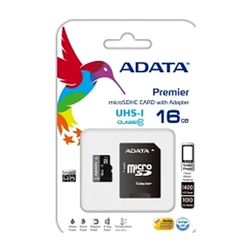 Memoria Flash Adata, 16GB microSDHC UHS-I Clase 10, con Adaptador