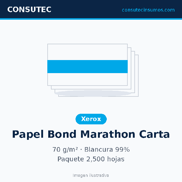 Papel Bond Xerox Marathon Carta 2500 hojas