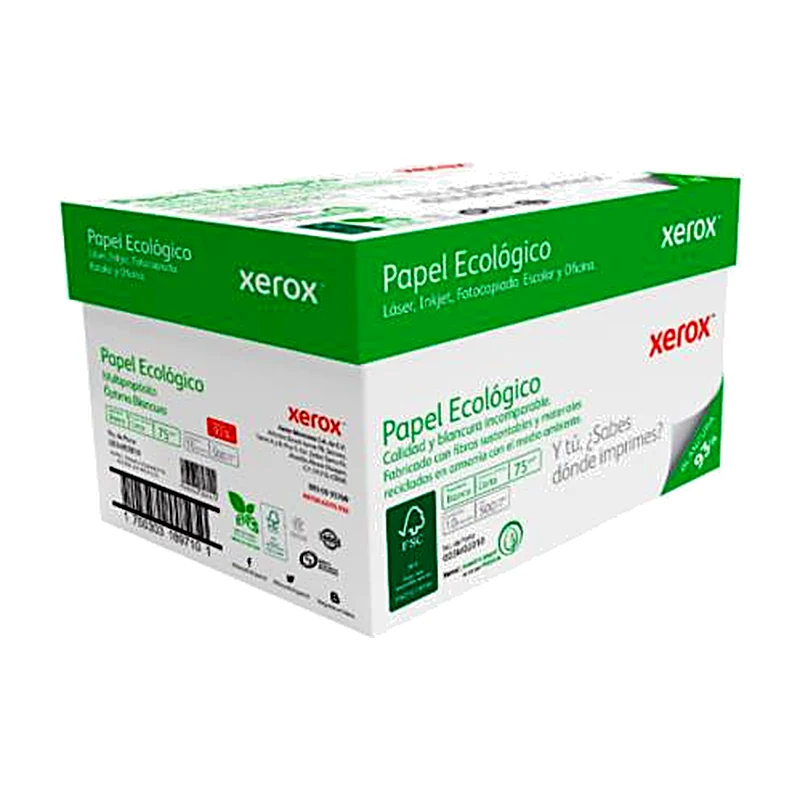 PAPEL CORTADO XEROX BOND ECO, CAJA C/5000 HOJAS