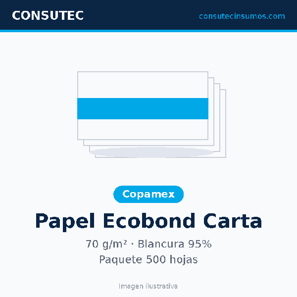 Papel Ecobond Copamex Carta 500 hojas