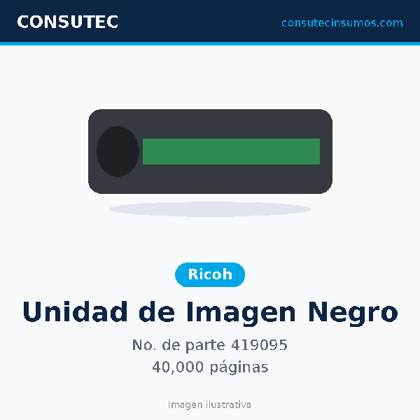 Ricoh Unidad de Imagen 419095 Negro