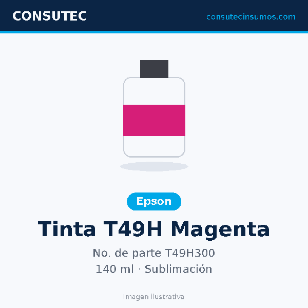 Tanque de Tinta Epson T49H Magenta 140ml T49H300