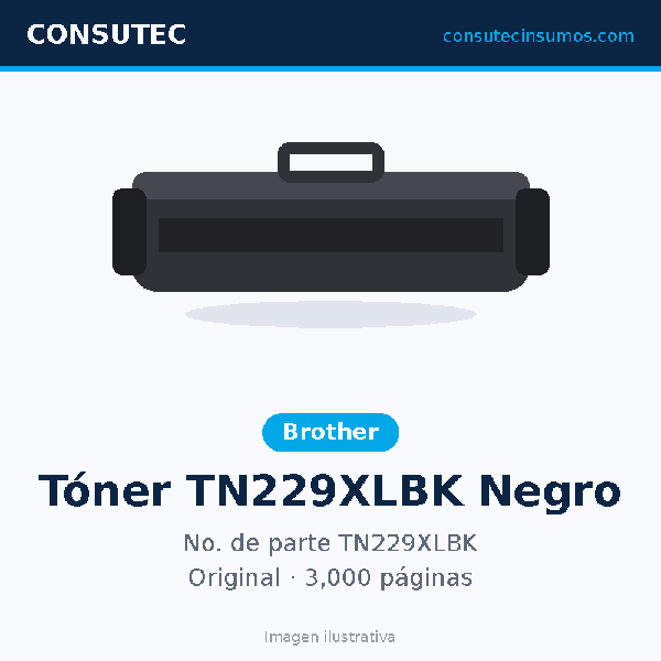 Tóner Brother TN229XLBK Negro