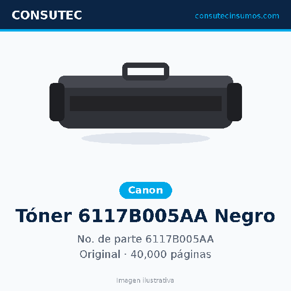 Tóner Canon 6117B005AA Negro