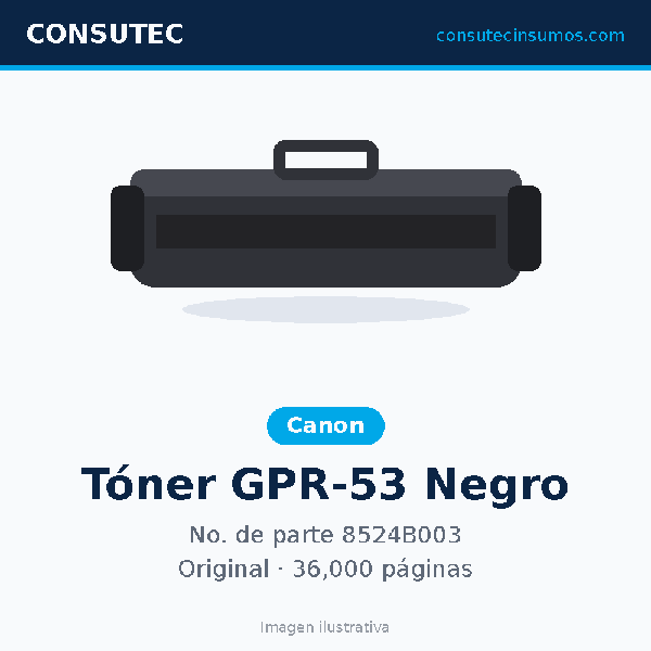 Tóner Canon GPR-53 Negro 8524B003