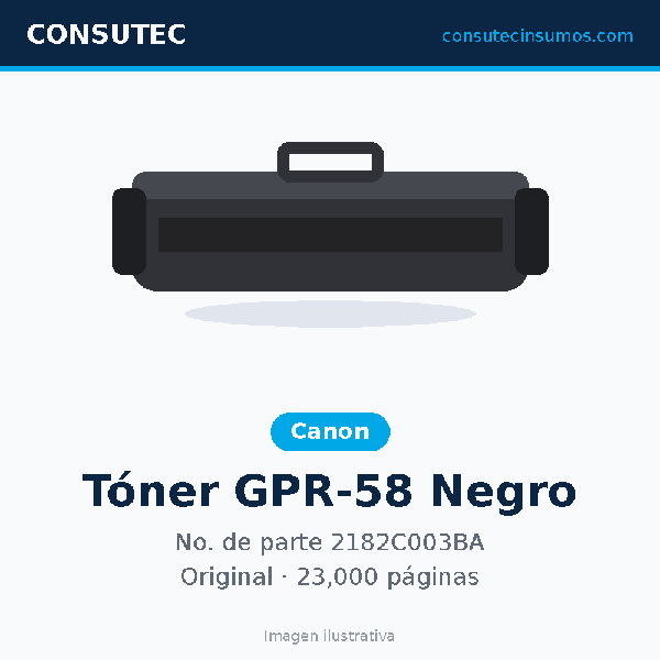 Tóner Canon GPR-58 Negro 2182C003BA