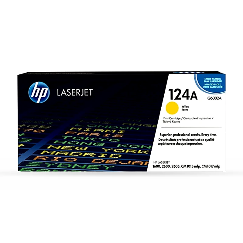 Tóner HP 124A Amarillo Original Original, 2,000 Páginas Q6002A