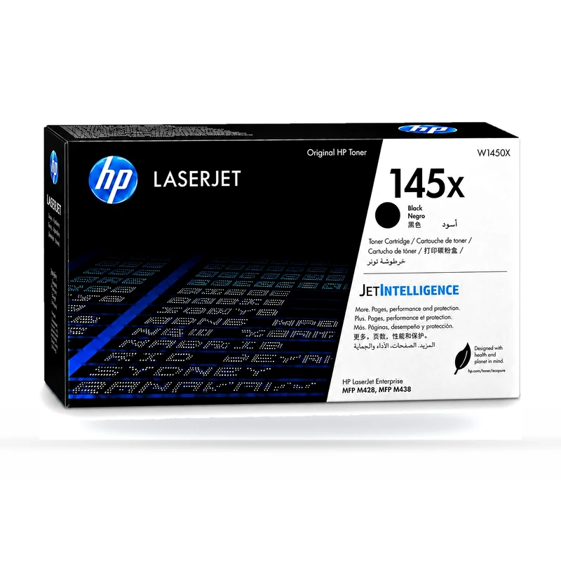Tóner HP 145X Negro Original, 4,000 Páginas W1450X