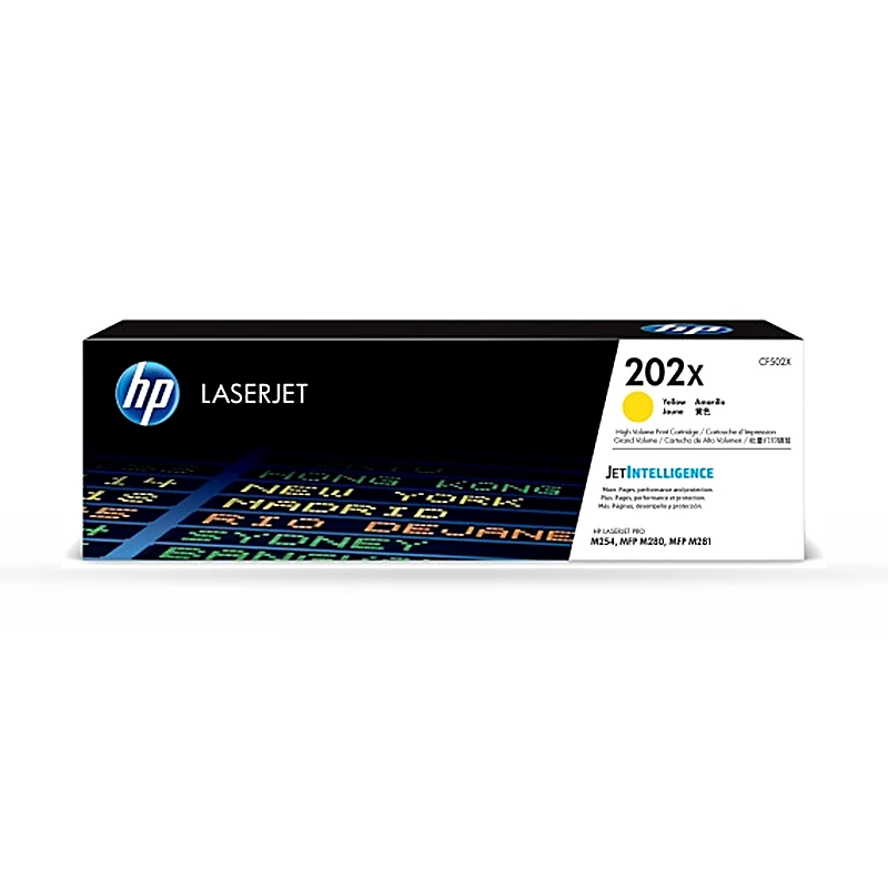 Tóner HP 202X Amarillo Original Original, 2500 Páginas CF502X