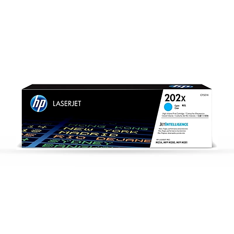Tóner HP 202X Cyan Original, 2500 Páginas CF501X