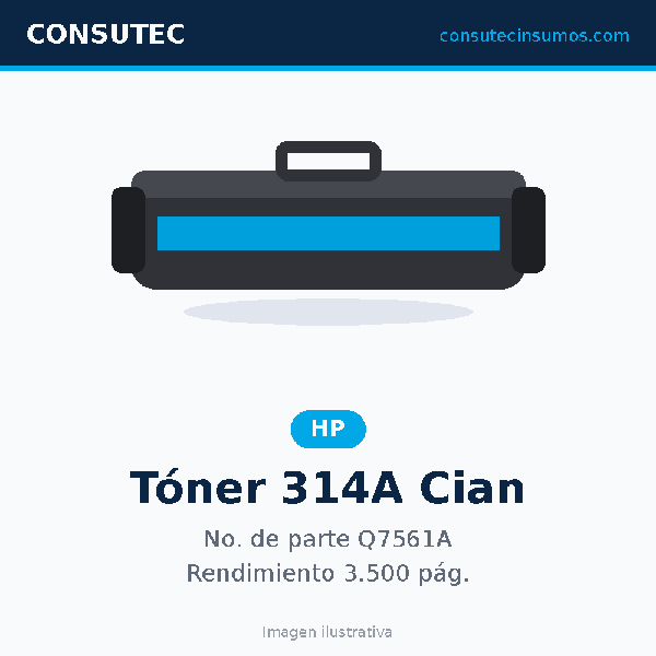 Tóner HP 314A Cian Q7561A
