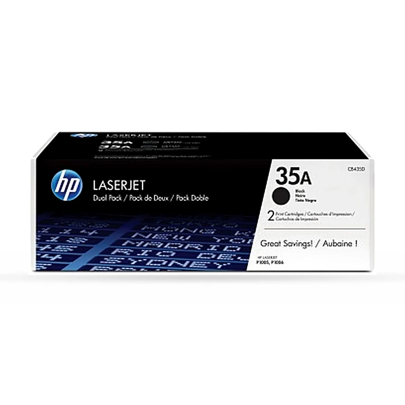 Tóner HP 35A Paquete Doble Negro Original, 2 x 1500 Páginas CB435A