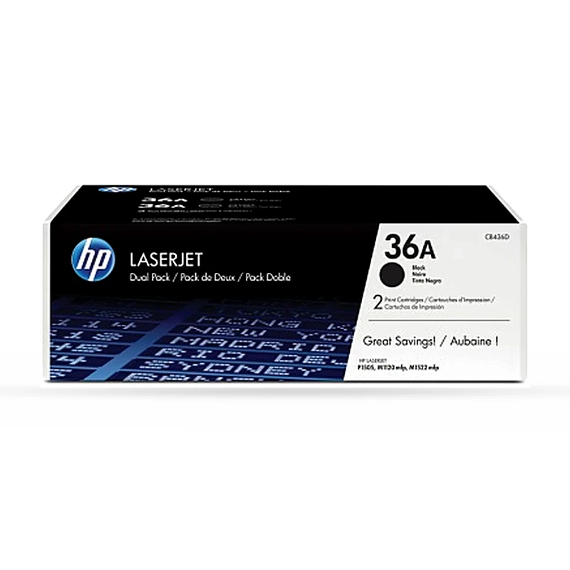 Tóner HP 36A Paquete Doble Negro CB436AD Original, 2x 2000 Páginas