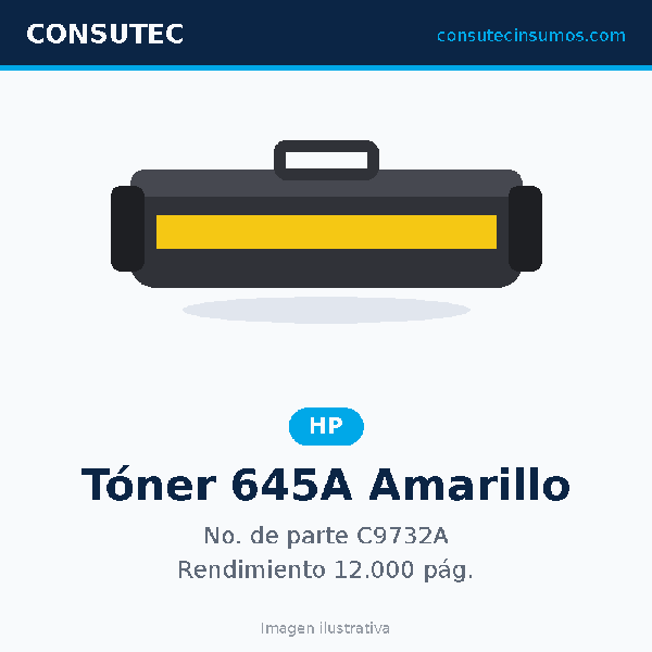 Tóner HP 645A Amarillo C9732A