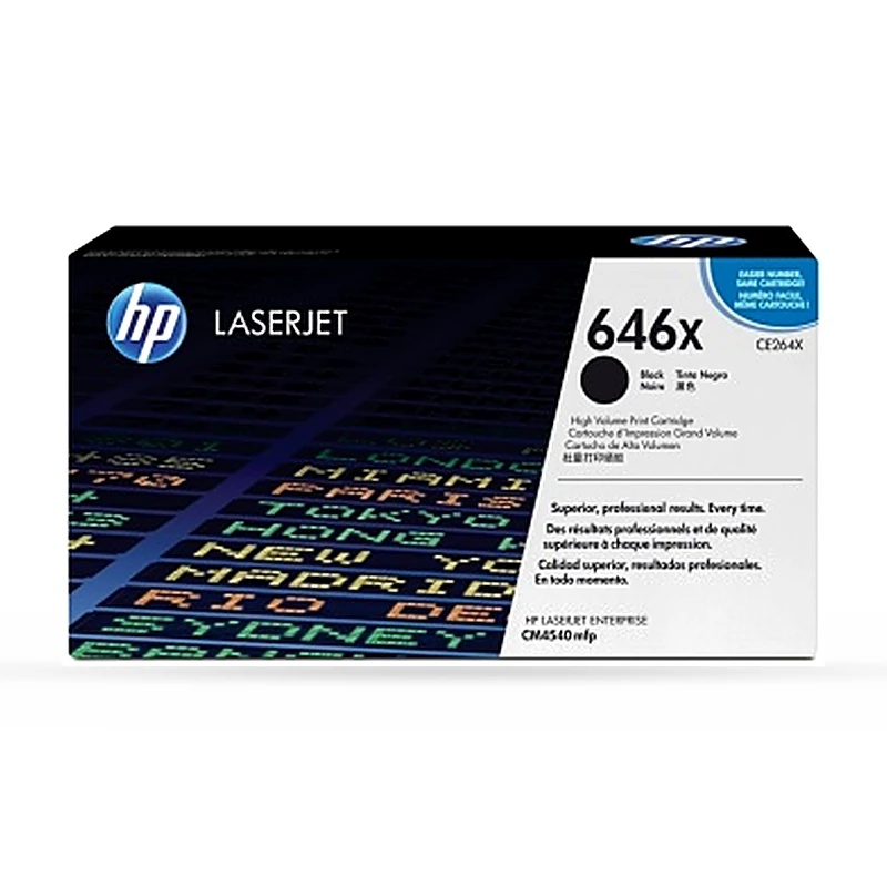Tóner HP 646X Negro Original, 17,000 Páginas CE264X