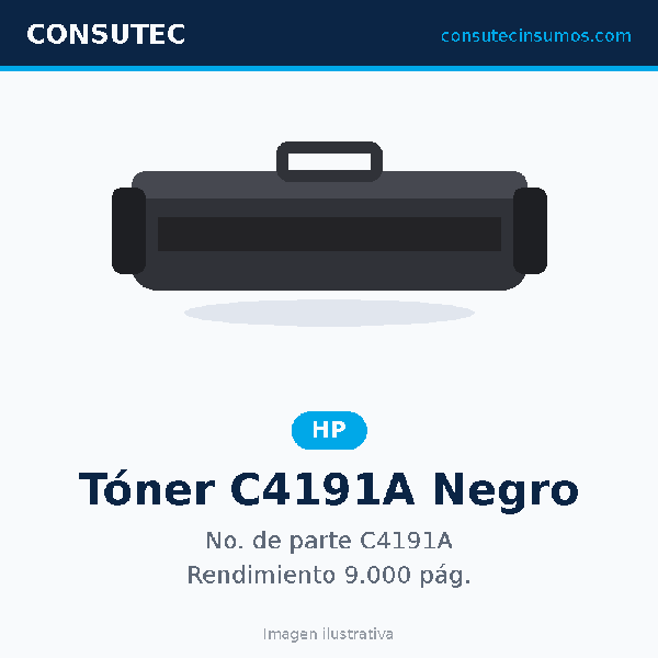 Tóner HP C4191A Negro
