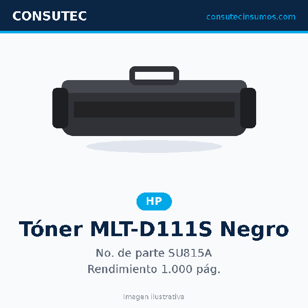 Tóner HP MLT-D111S Negro SU815A