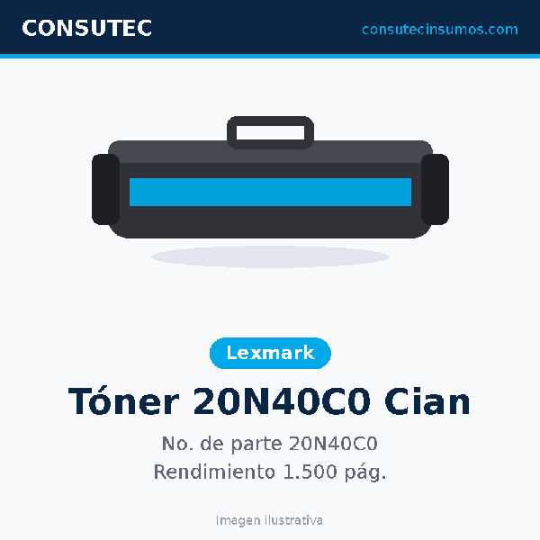 Tóner Lexmark 20N40C0 Cian