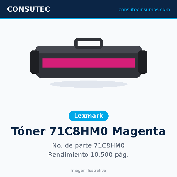 Tóner Lexmark 71C8HM0 Magenta