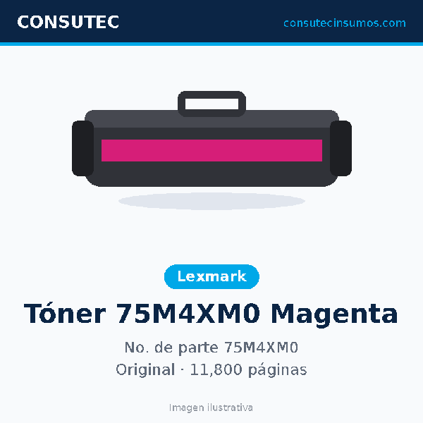Tóner Lexmark 75M4XM0 Magenta