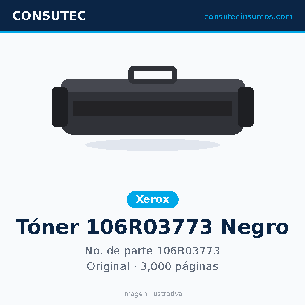 Tóner Xerox 106R03773 Negro