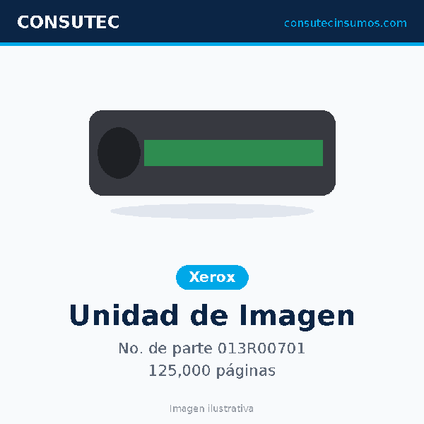 Xerox Unidad de Imagen 013R00701, 125,000 páginas