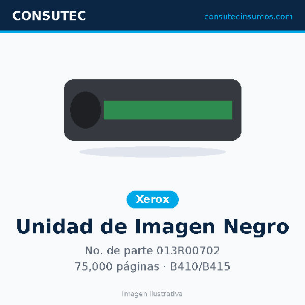 Xerox Unidad de Imagen 013R00702 Negro para B410/B415